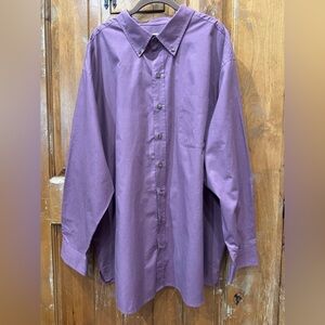 Men's Y2K Office Dress  Button-Up Shirt Purple
size 2XL